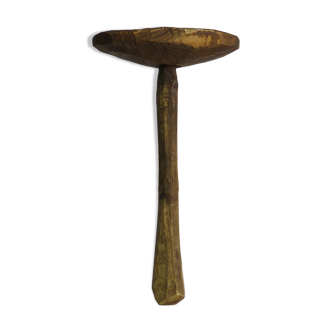 Ancien tabouret à traire, selle à traire dit botte-cul en bois, début du XXème siècle