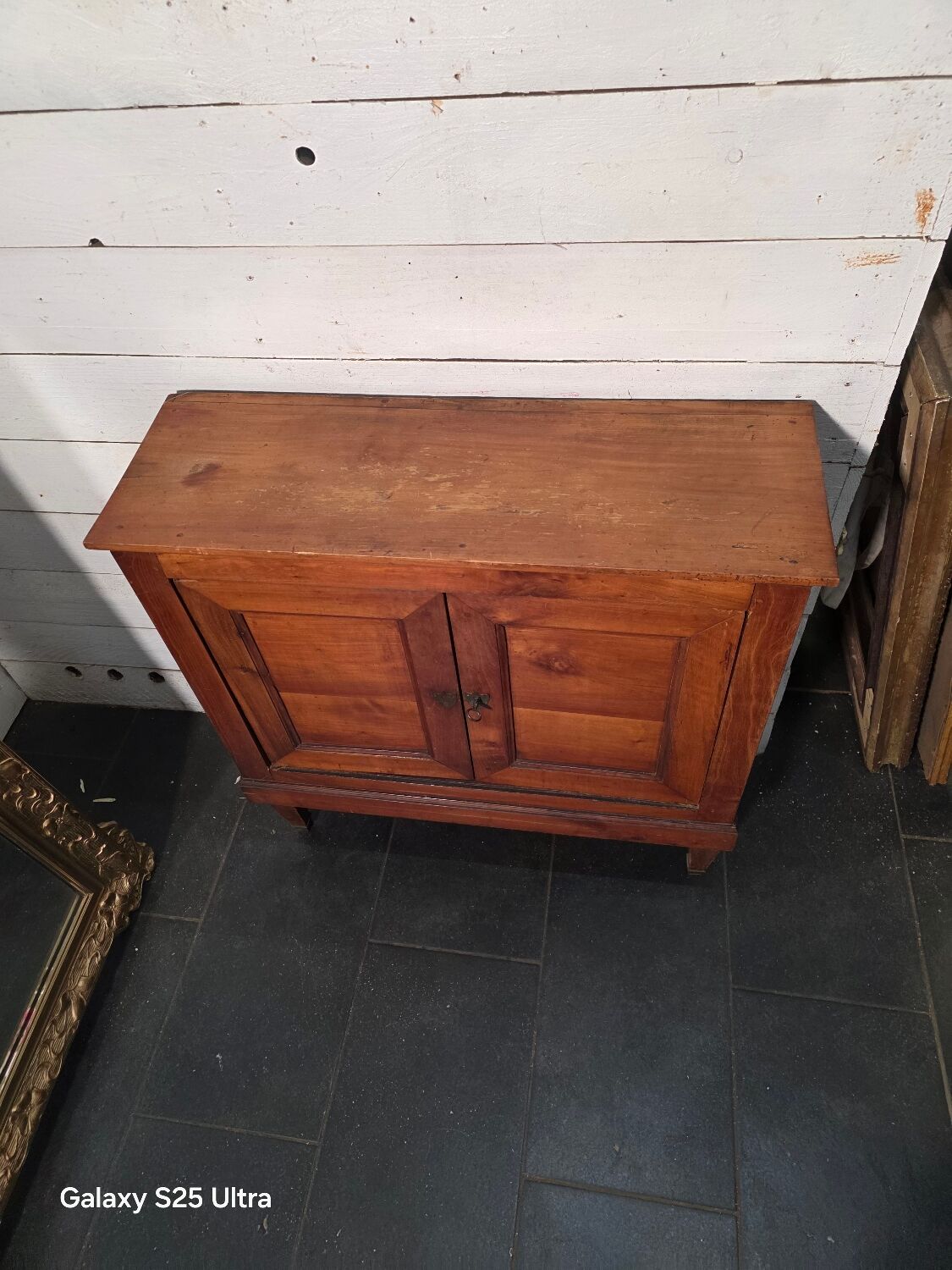 Low buffet in solid cherry wood from the 19th century (shallow)