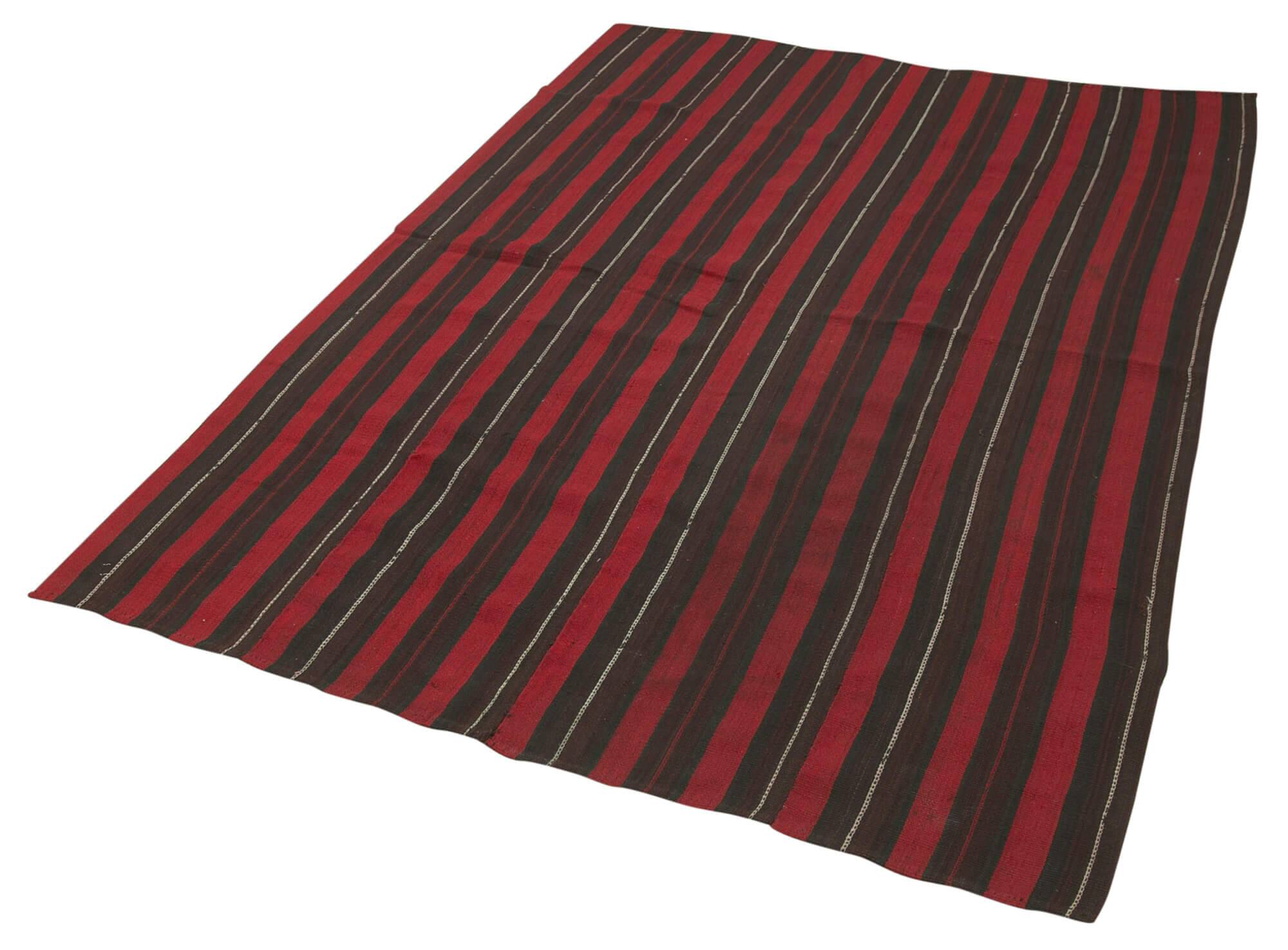 Turkish Handmade Vintage Anatolian Kilim 139 cm x 197 cm