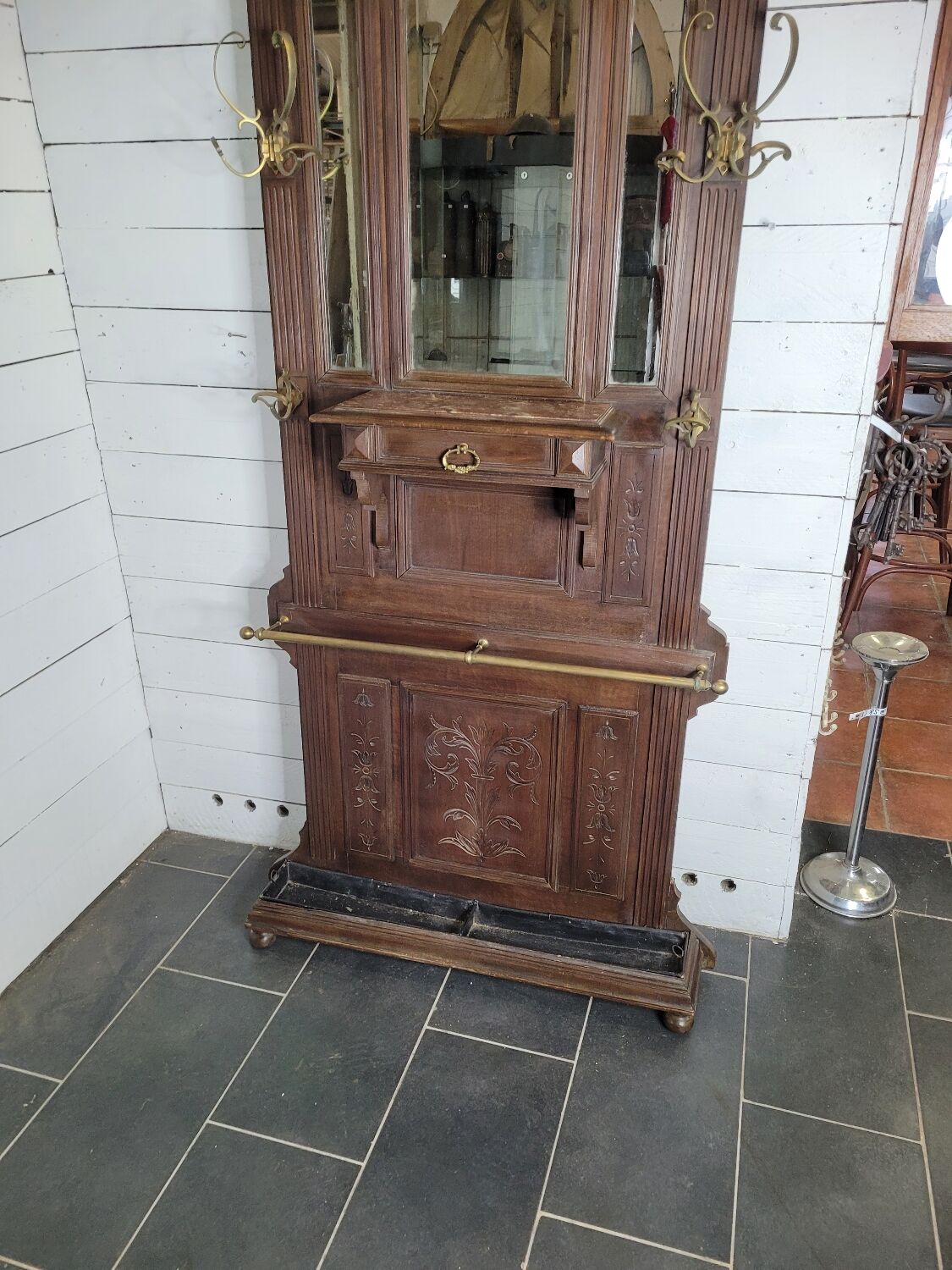 Old walnut cloakroom