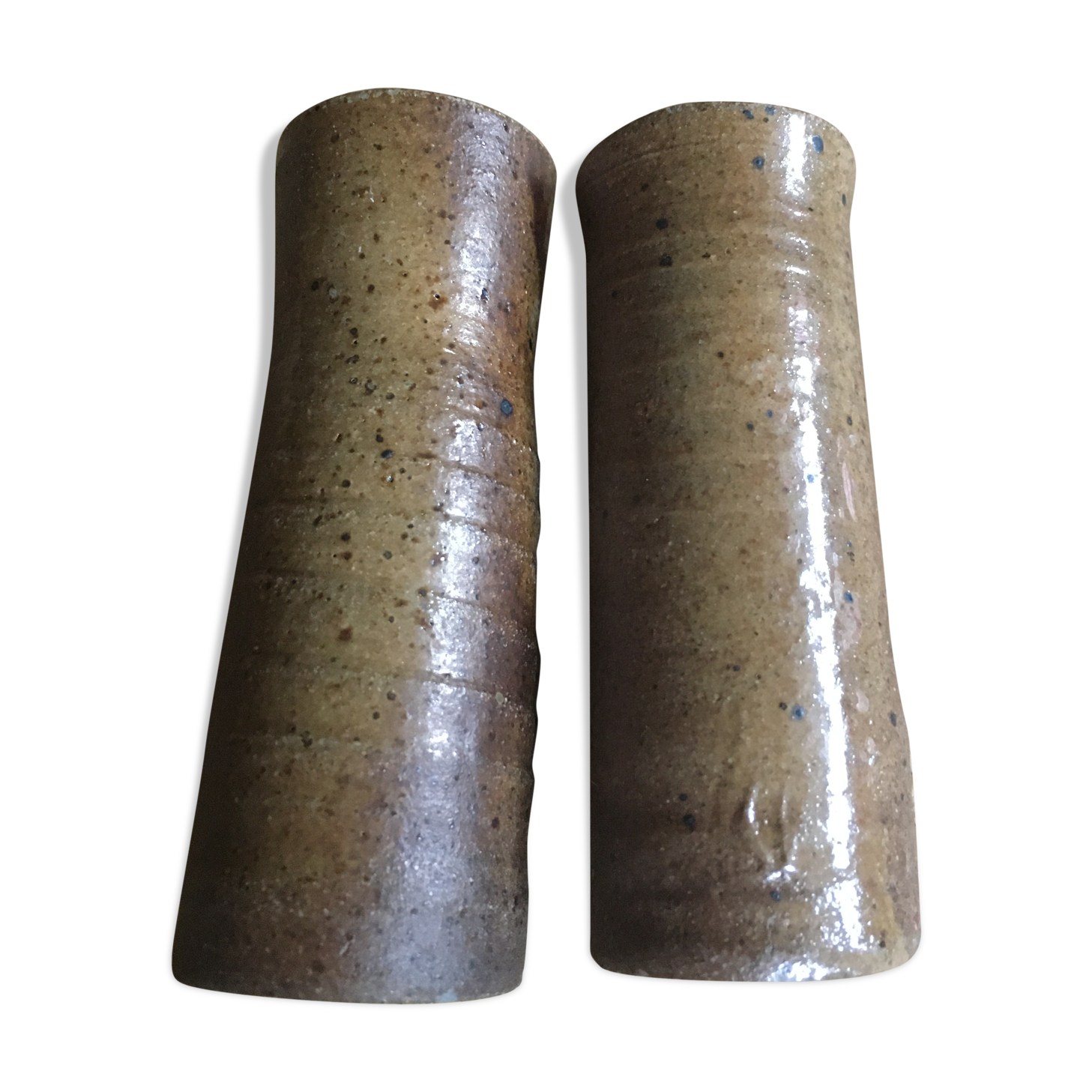 Duo de soliflores en grès