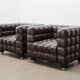 Josef Hoffman pair of Kubus lounge chairs for Wittmann Austria 1910/2011