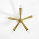 Original small mid-century modern brass Sputnik ceiling lamp with five arms