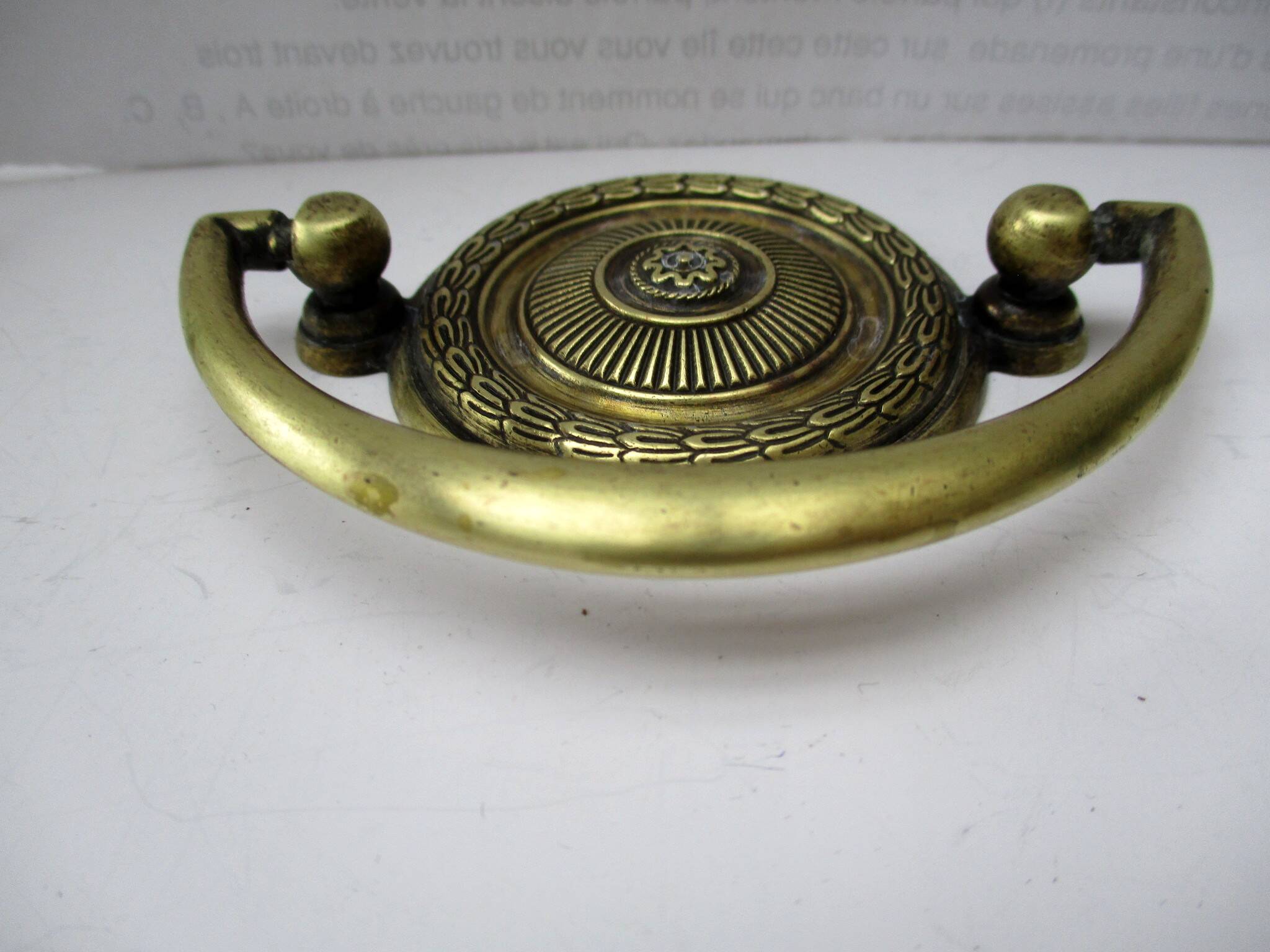 Brass furniture handles - a pair