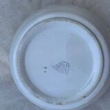 Large Hungarian folk bowl in cream and red ceramic, mid-20th century, H. 11 cm