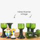 Service of 6 roemer glasses in green crystal