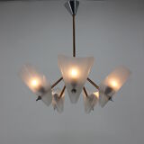 Mid-century chandelier by Drukov,  1960