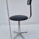 Tabouret vintage réglable avec dossier piètement chromé 4 branches