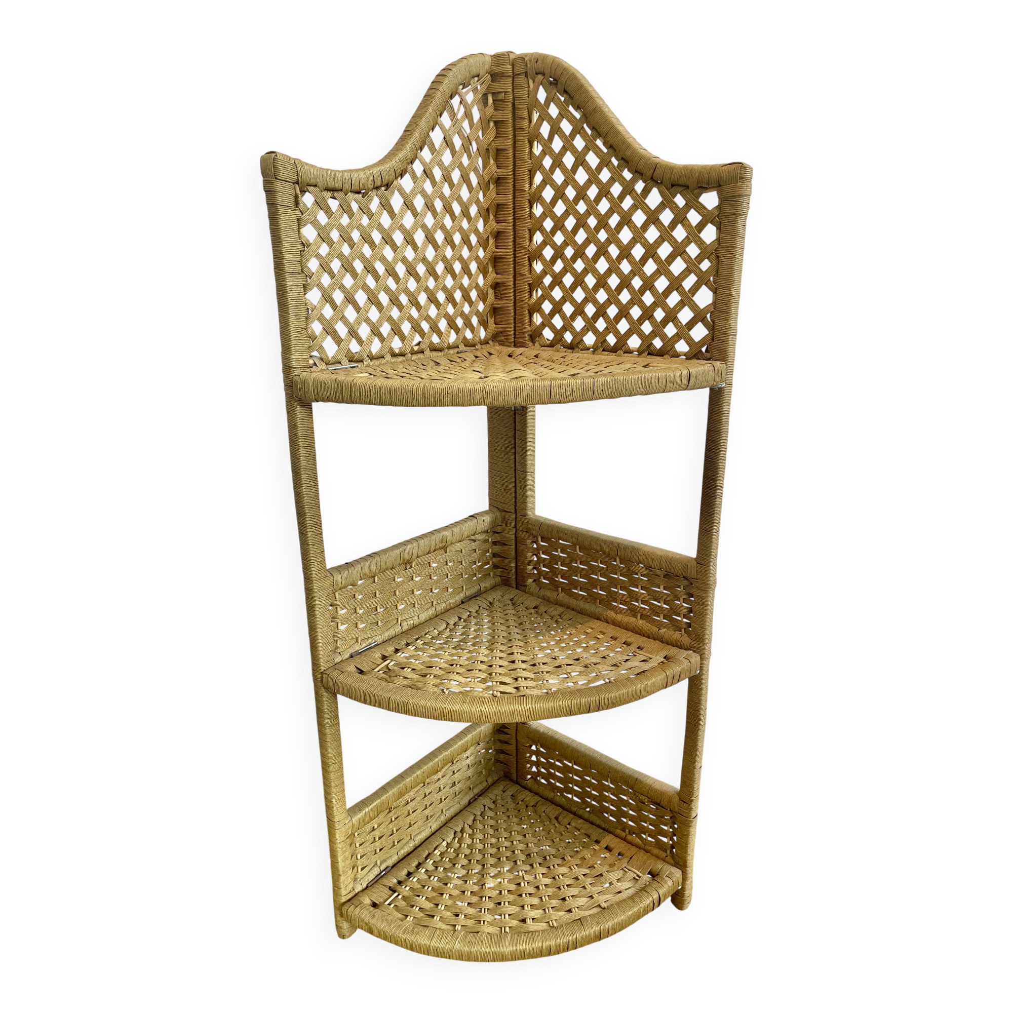Folding rope corner, 70s corner shelf