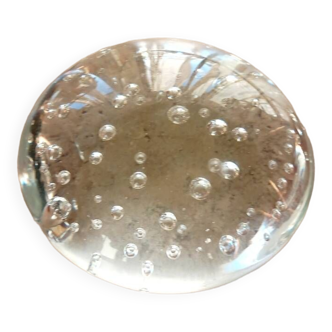 Bubble glass paperweight