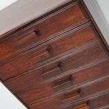 French art deco mahogany apothecary / filing cabinet, ca 1920