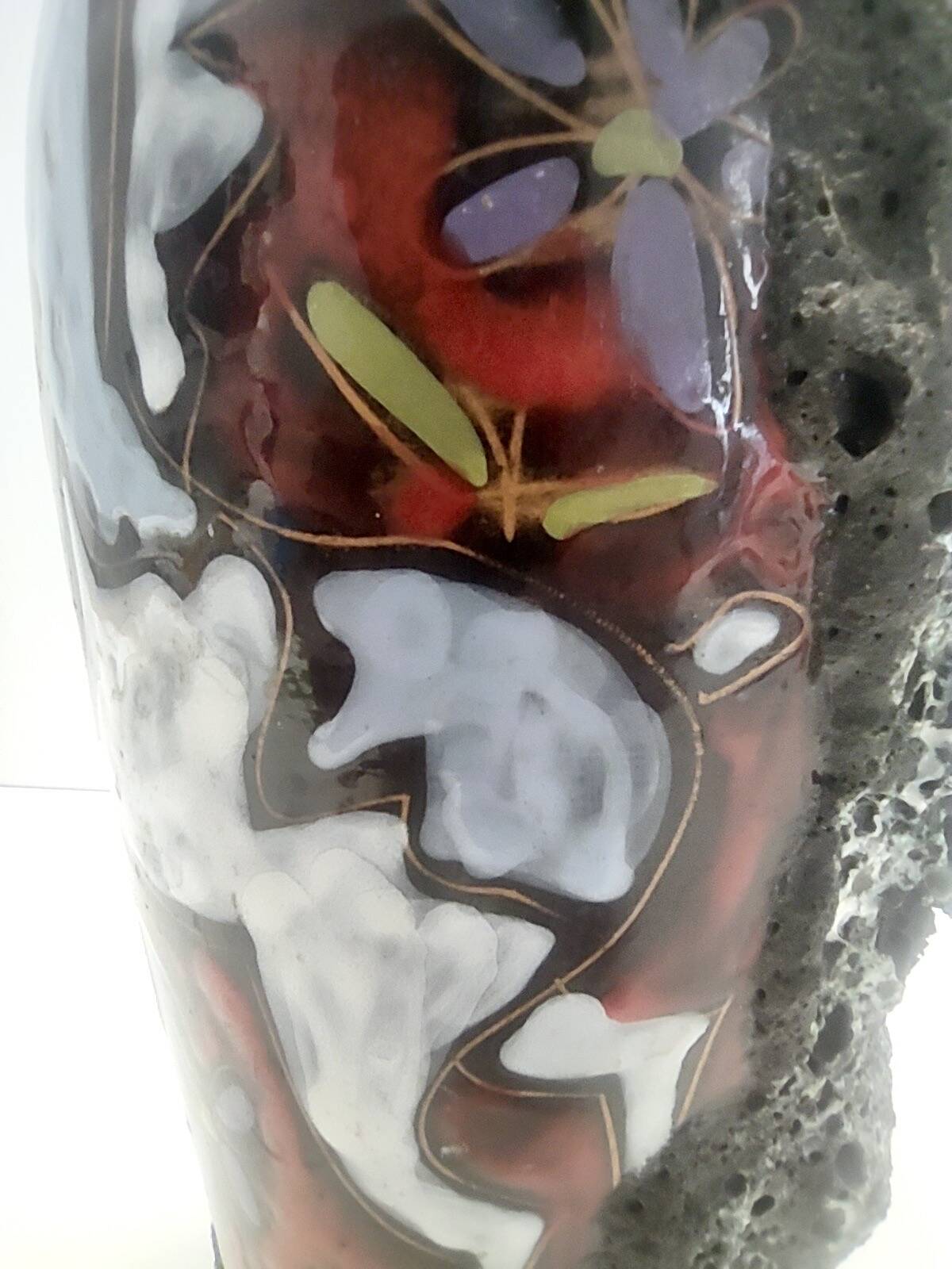 Vintage Fat Lava Earthenware Vase by Giulianelli for Ceramiche San Marino