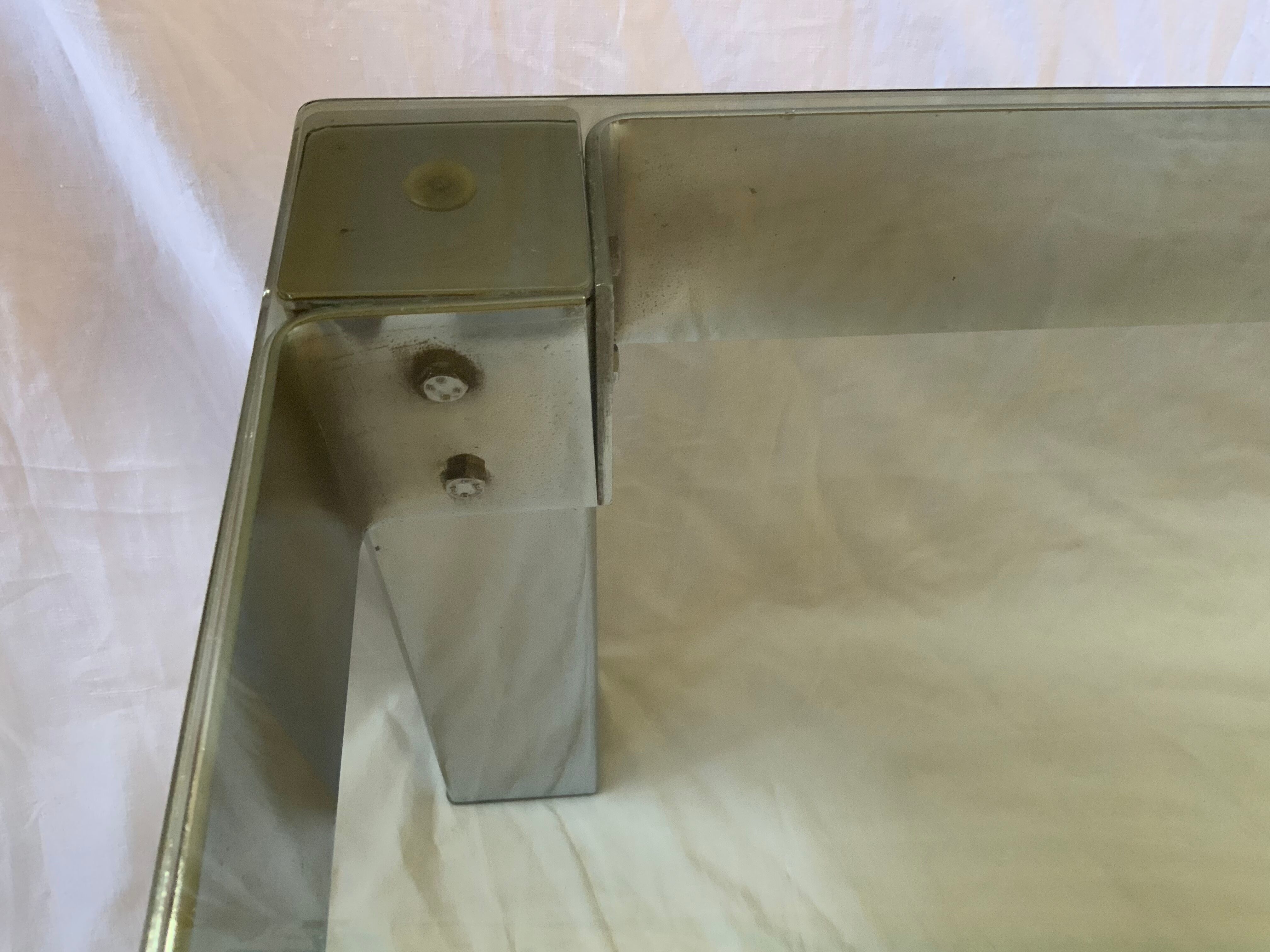 Vintage glass coffee table