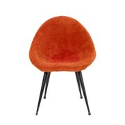 Fauteuil en forme d’œuf en métal laqué noir, années 1950