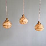 Art Deco suspension in marbled opaline and ouraline (4 available), 1920-30