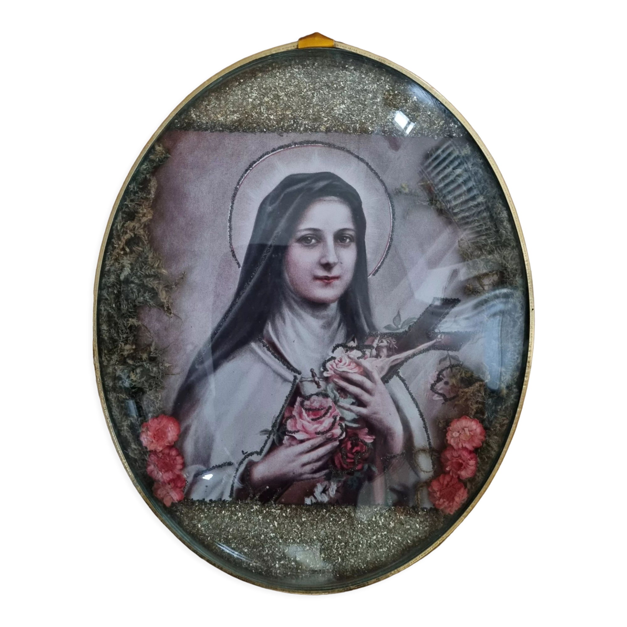Vintage ex voto religious frame