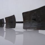 German Brutalist Iron Candleholder, 1960s