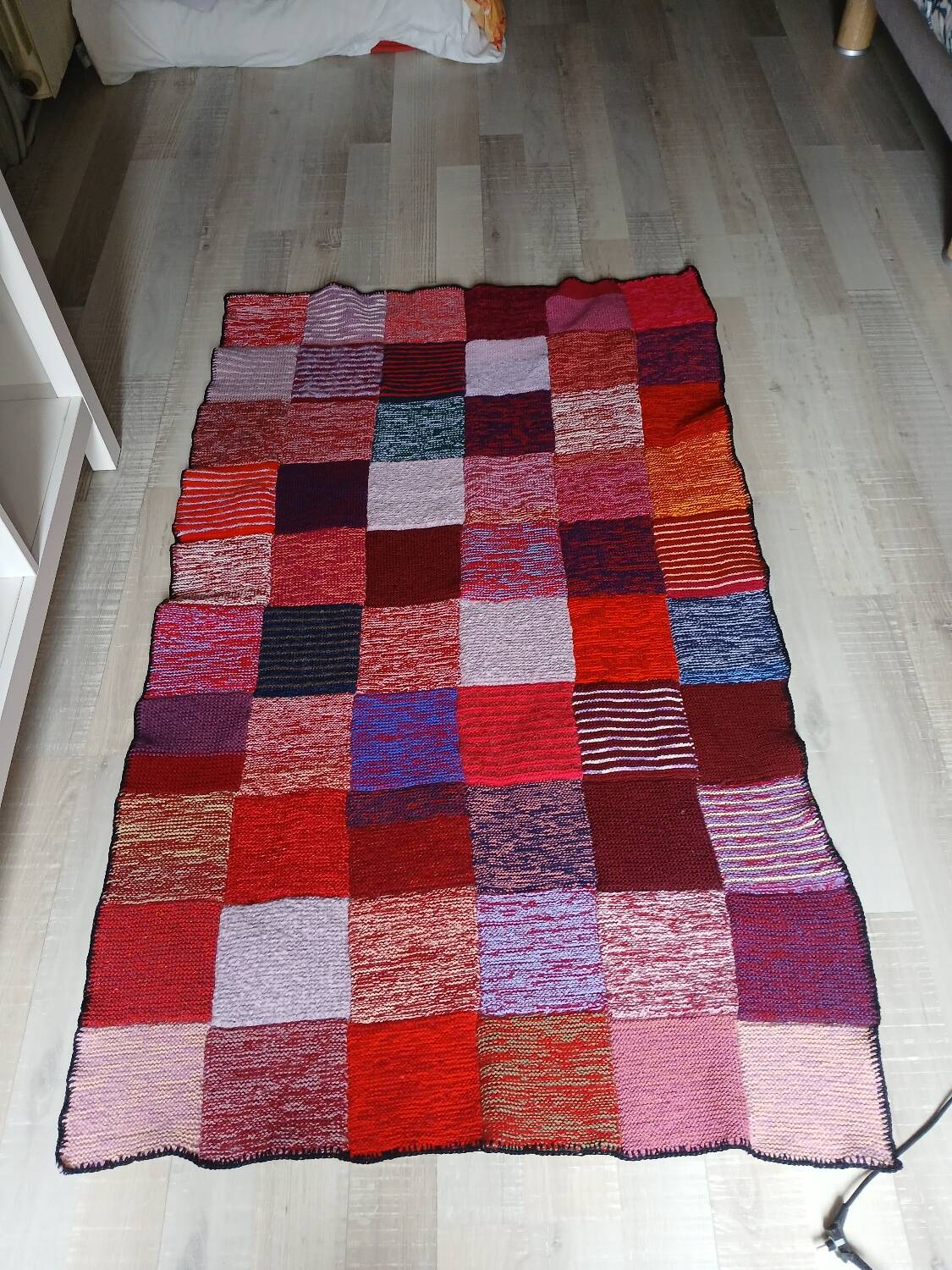 Patchwork wool blanket