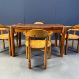 CJ Rosengaarden pine wood dining set - set of 5 - 1970s