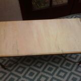 Marble and brass coffee table