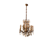 Louis XV style bronze and crystal chandelier - 12 lights