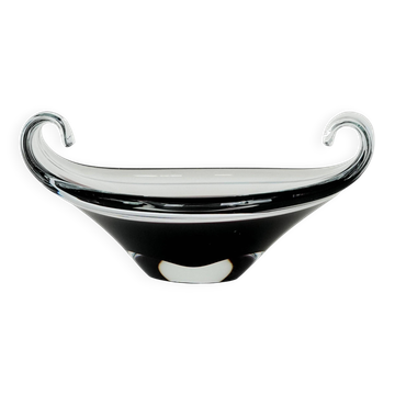 Plat en verre de Murano, design italien, années 1950, fabrication : Italie