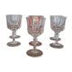 6 crystal white wine glasses from Arques, Germain model.