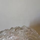 Vintage pressed molded glass lamp globe diamond faceted portable pendant light