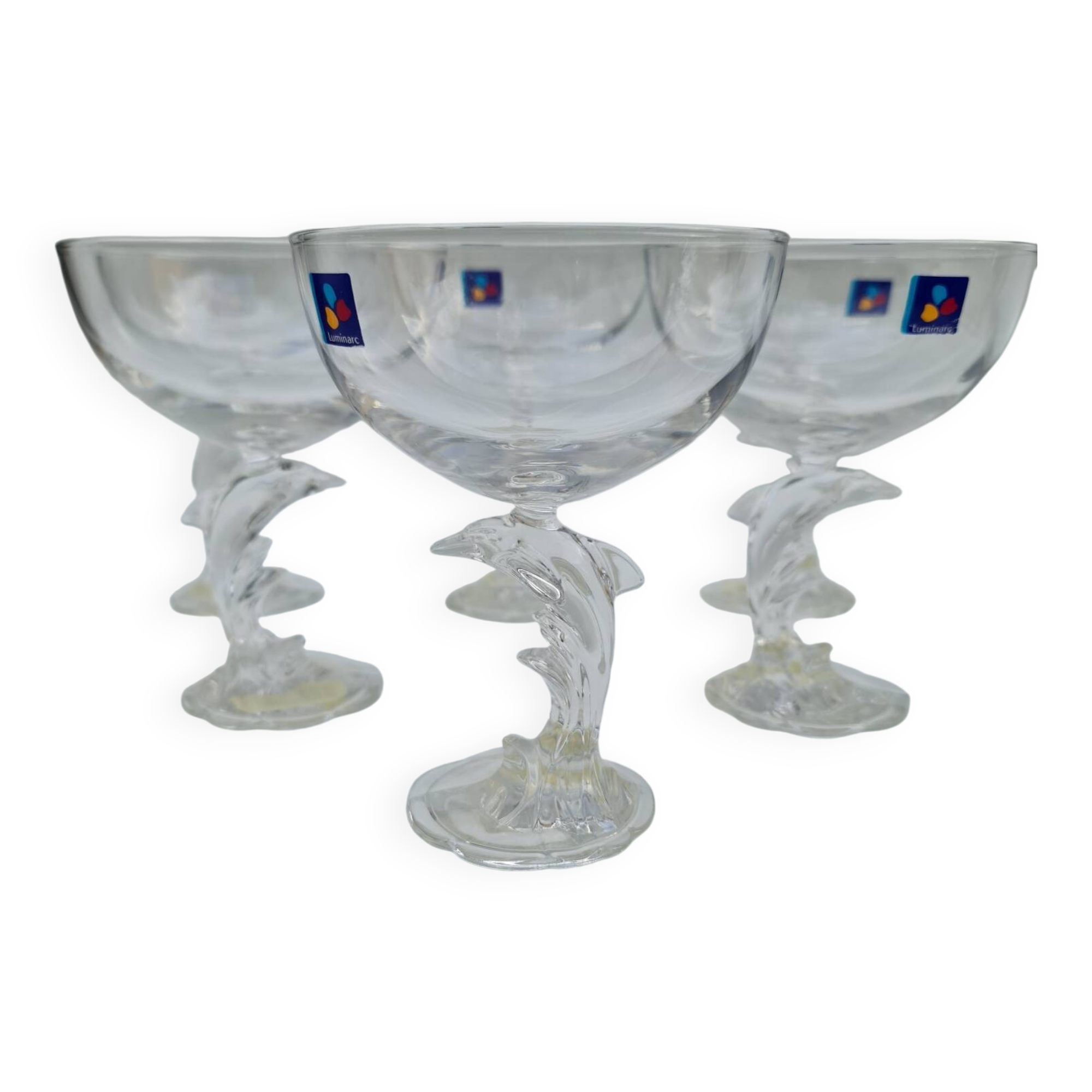 6 Luminarc Dolphy ice cream and dessert cups
