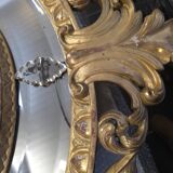 Miroir ovale en bois doré