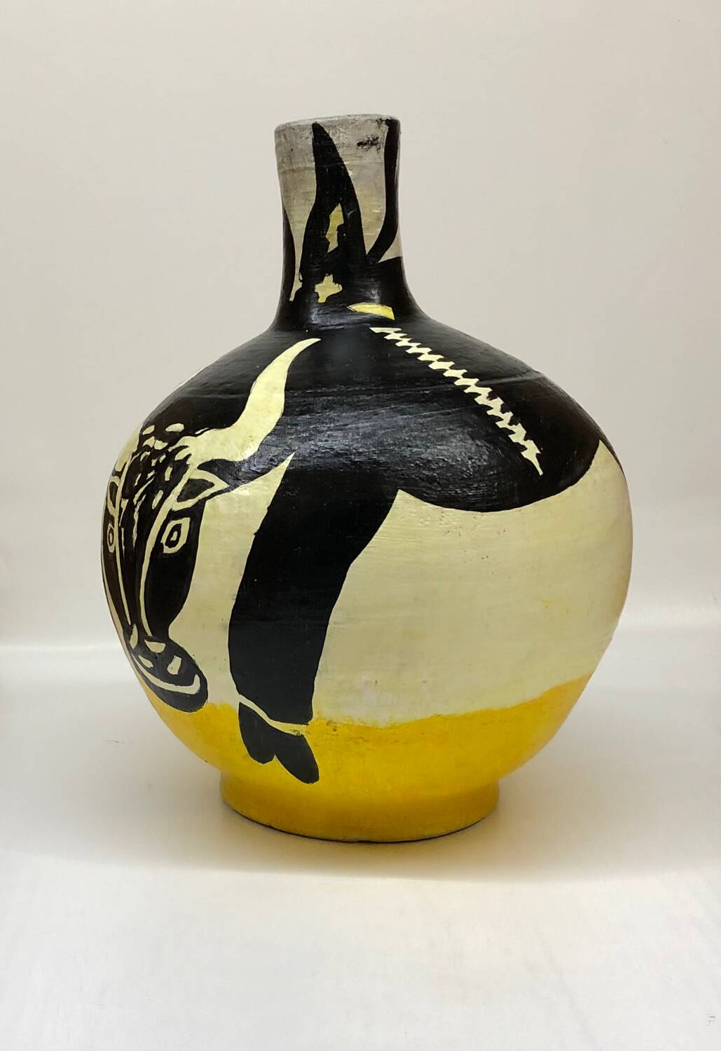 Picasso-inspired bull vase