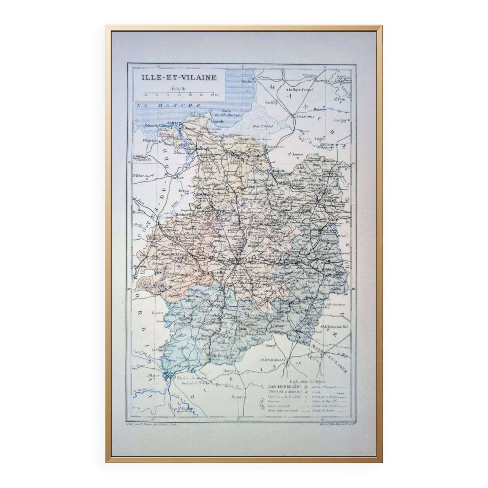 Printed in 1889, Ille-et-Vilaine, Brittany.