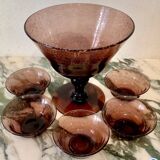 Vintage blown glass Biot service