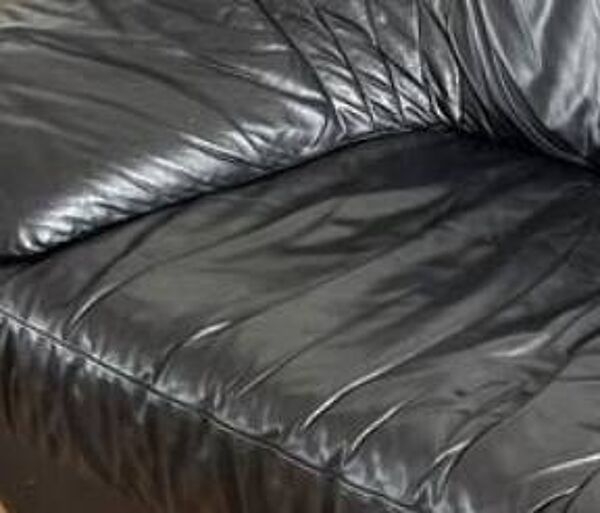 Canapé en cuir noir, canapé orginal