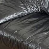 Black leather sofa, original sofa