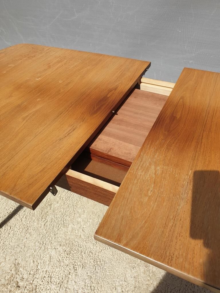 Scandinavian table 2 extensions teak "tray in its juice"