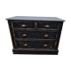 Old chest of drawers four drawers patina black