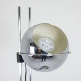Chromed metal floor lamp. 1970s.