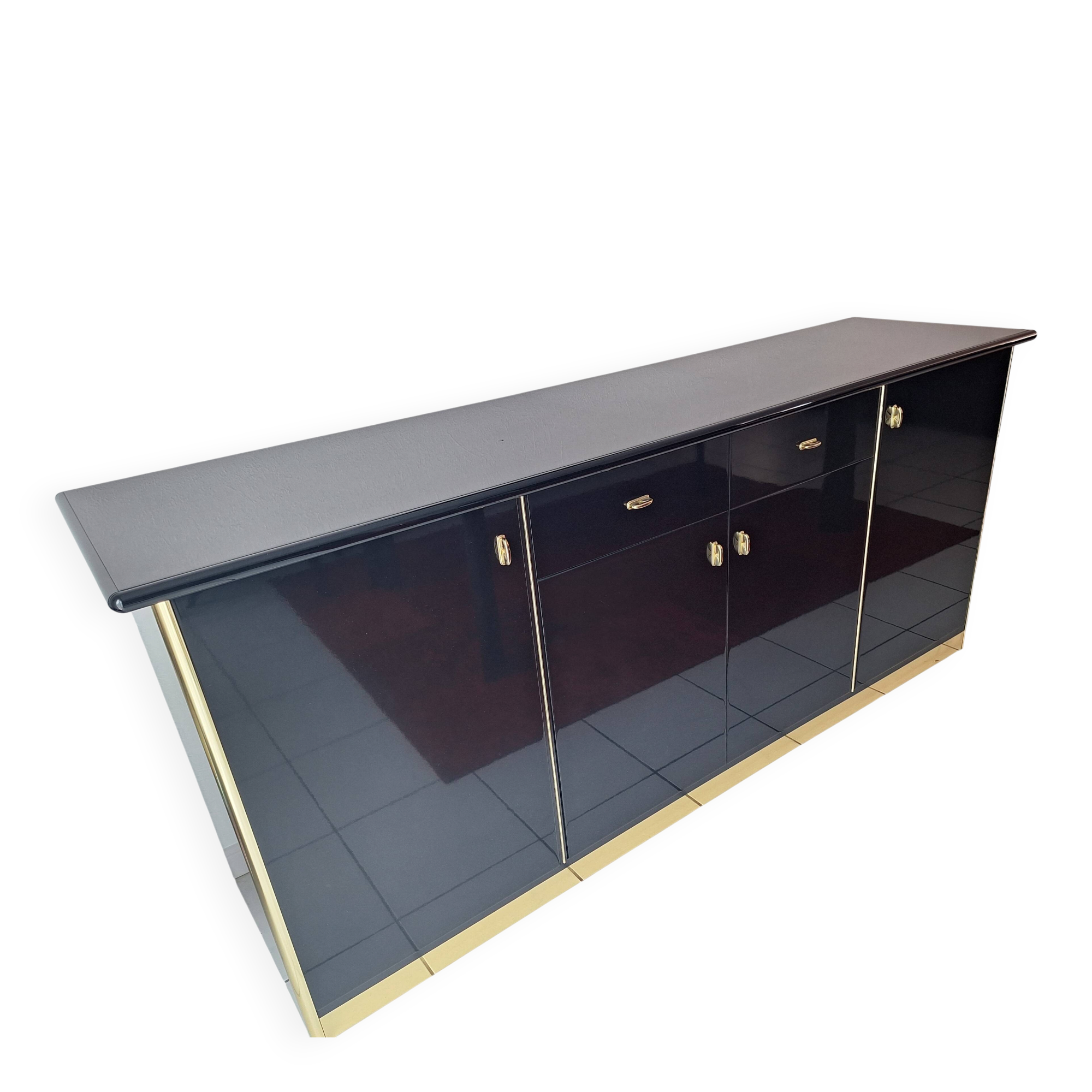 meuble Enfilade noir laqué