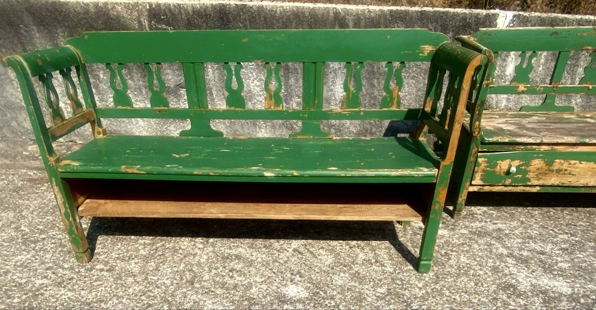 Wooden bench