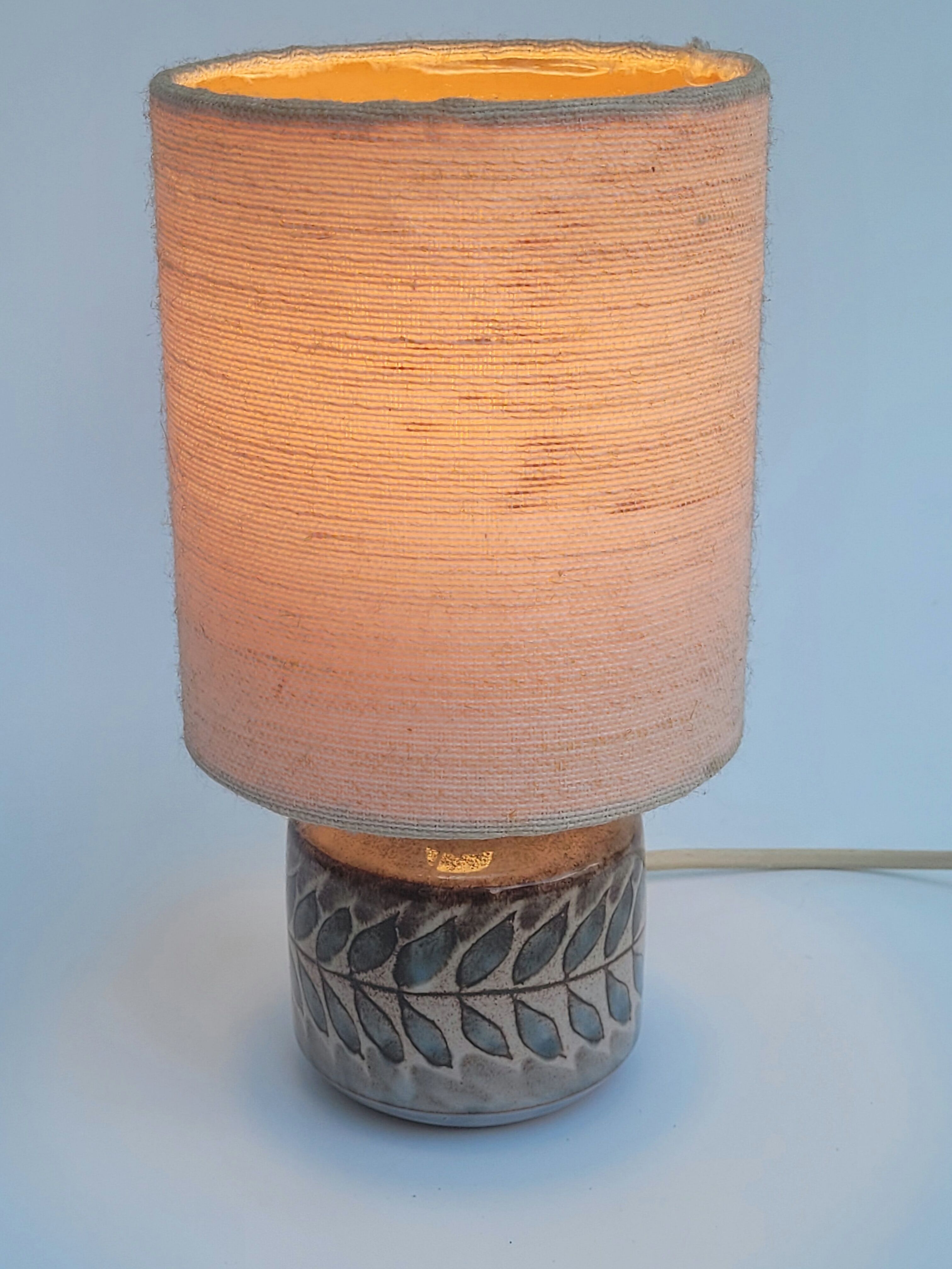Small ceramic table lamp Vallauris signed YC Yves Clément