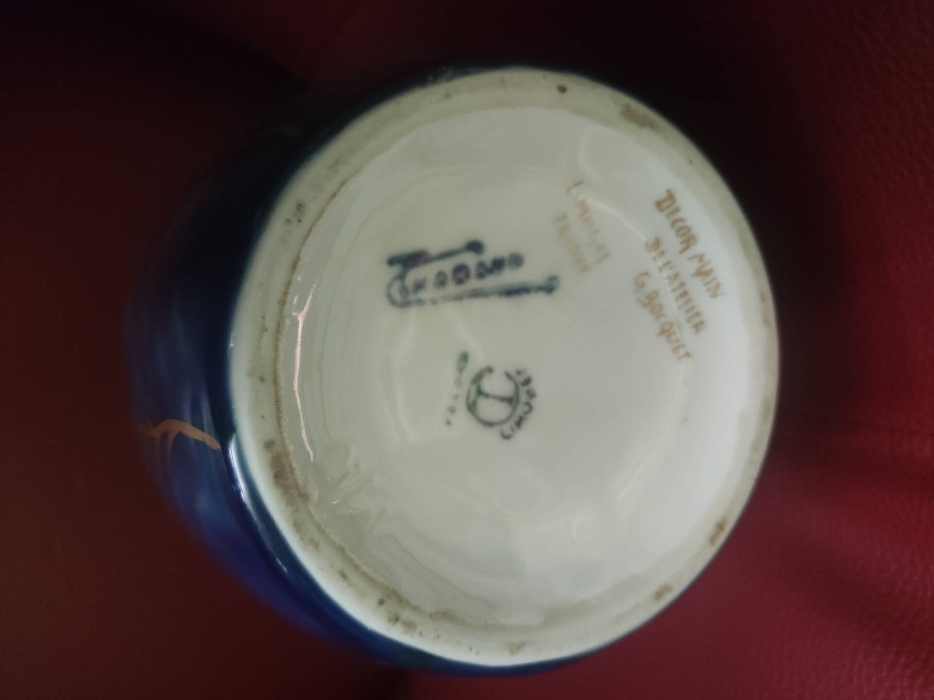 Limoges porcelain vase signed by Camille Tharaud