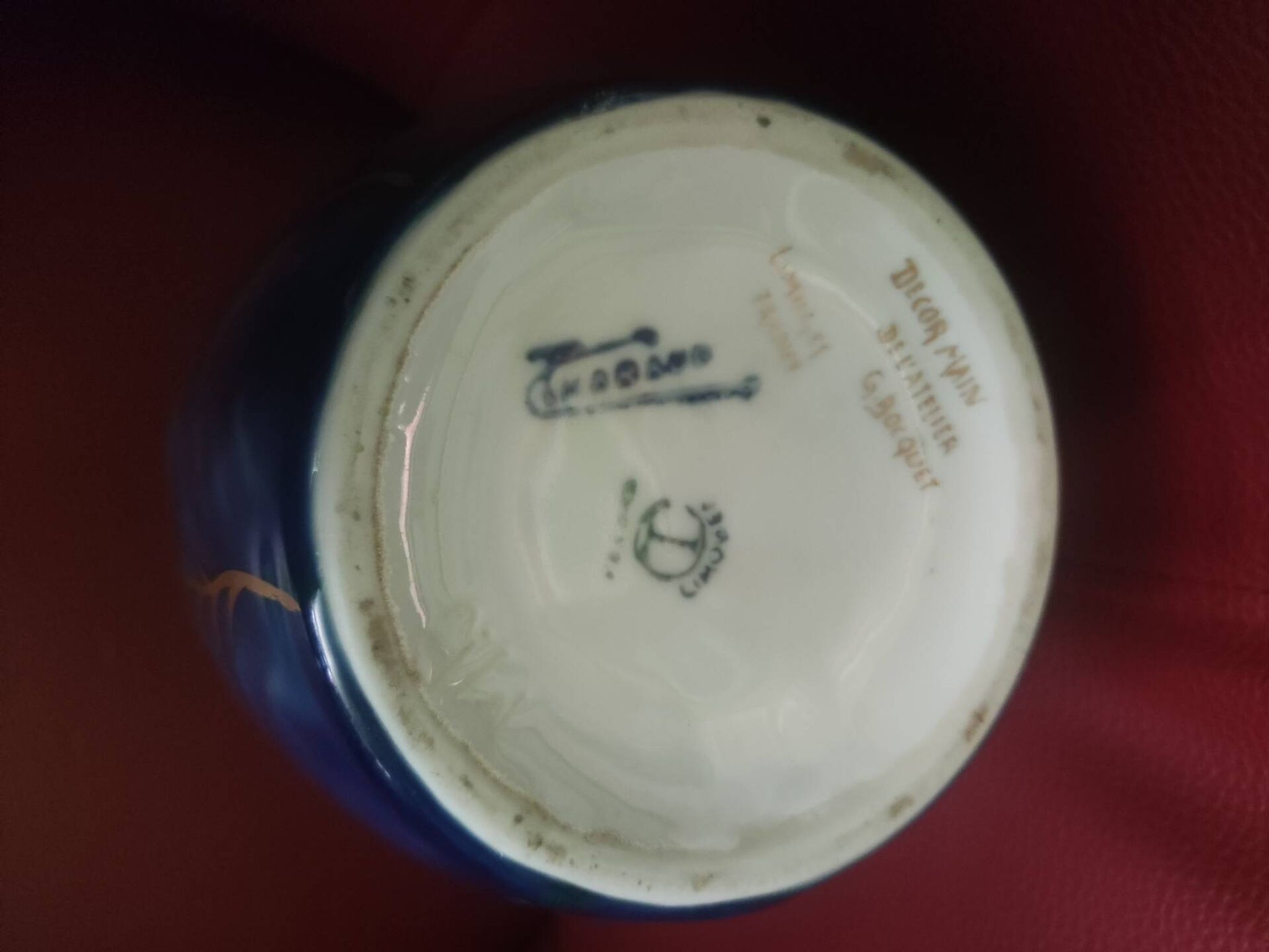Limoges porcelain vase signed by Camille Tharaud