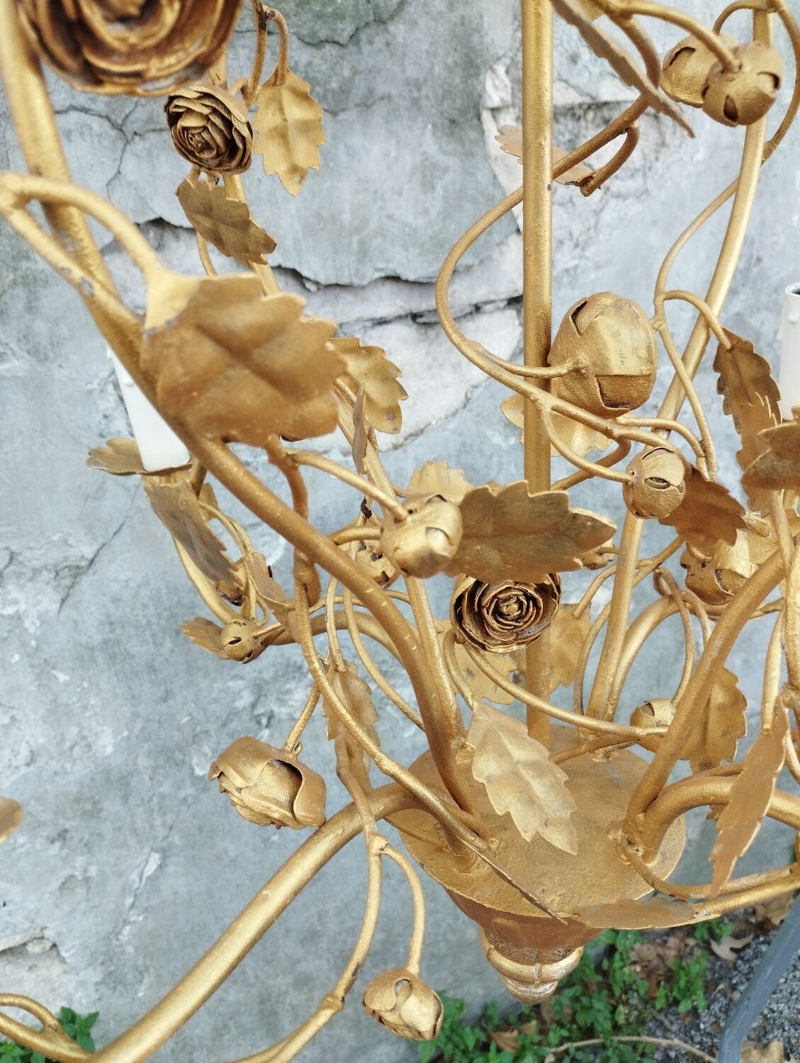 Golden cage chandelier