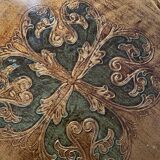 Round wooden Florentine platter