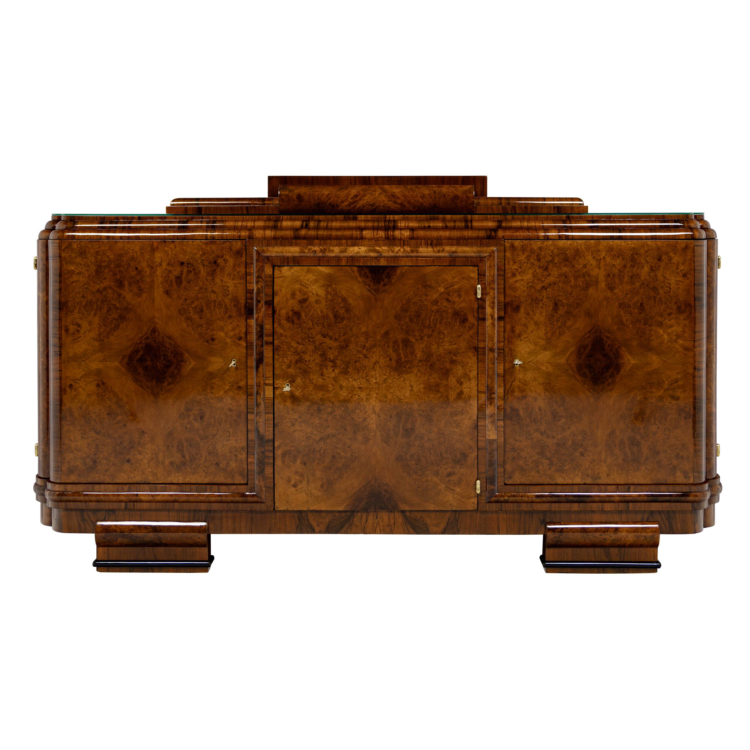 Art Deco Enfilade in walnut veneer - 1925-1939