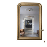 Large antique gilded mirror.