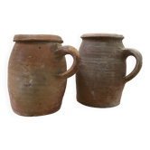 Série de 2 pots en grès