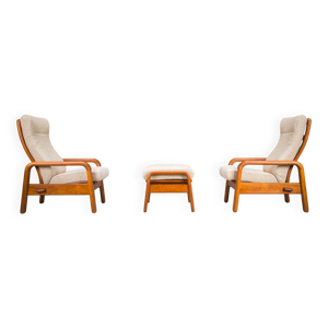 Chaises et pouf danois