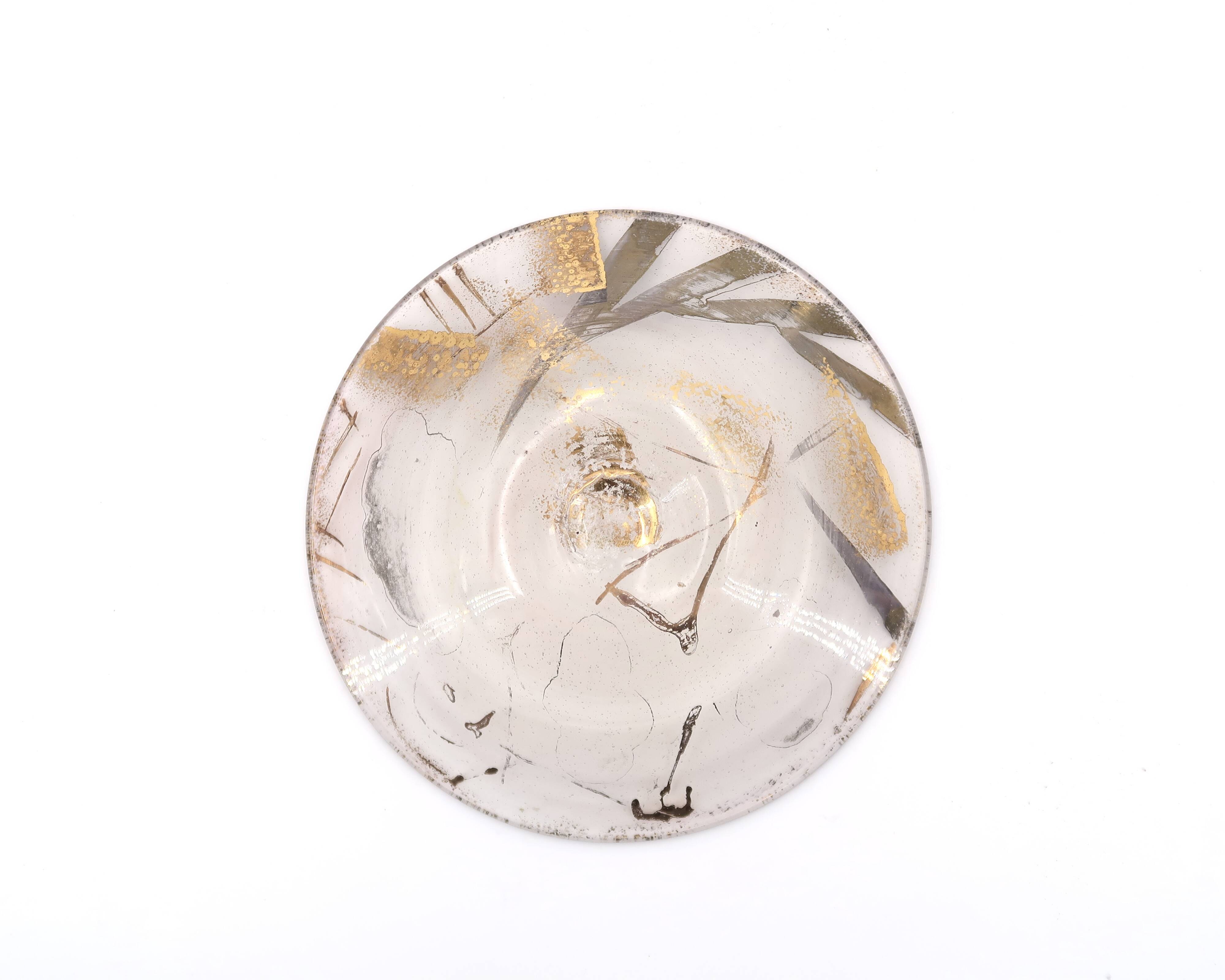 Glass pocket emptier by Jean Paul van Lith, Biot, 1980s